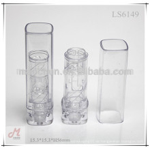 LS6149 Quadratischer transparenter Mini-Lippenstift-Behälter / Mini-Lippenstift-Schlauch / Mini-Lippenstift-Etui